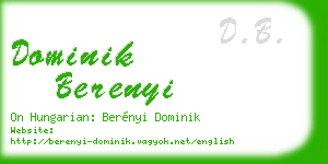 dominik berenyi business card